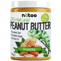 Natoo 100% peanut butter crunchy 1 kg Burro di Arachidi