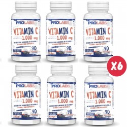 6 X PROLABS VITAMIN C 1000 90 COMPRESSE Integratore Vitamina C