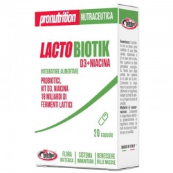 Pronutrition Lactobiotik D3 + Niacina 20 Capsule Fermenti Lattici
