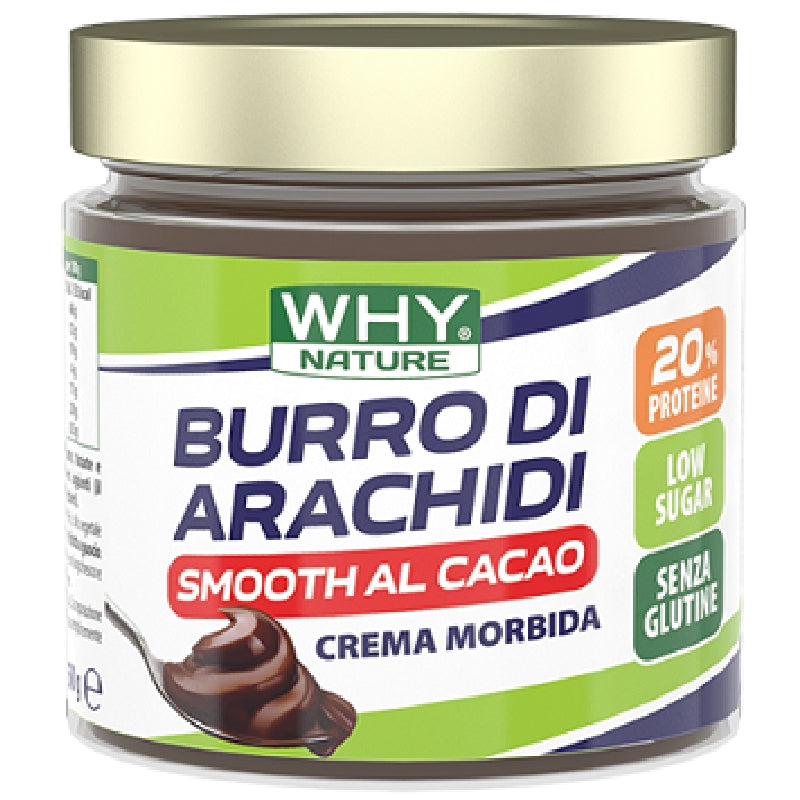 WHY NATURE BURRO DI ARACHIDI SMOOTH AL CACAO 350 GRAMMI