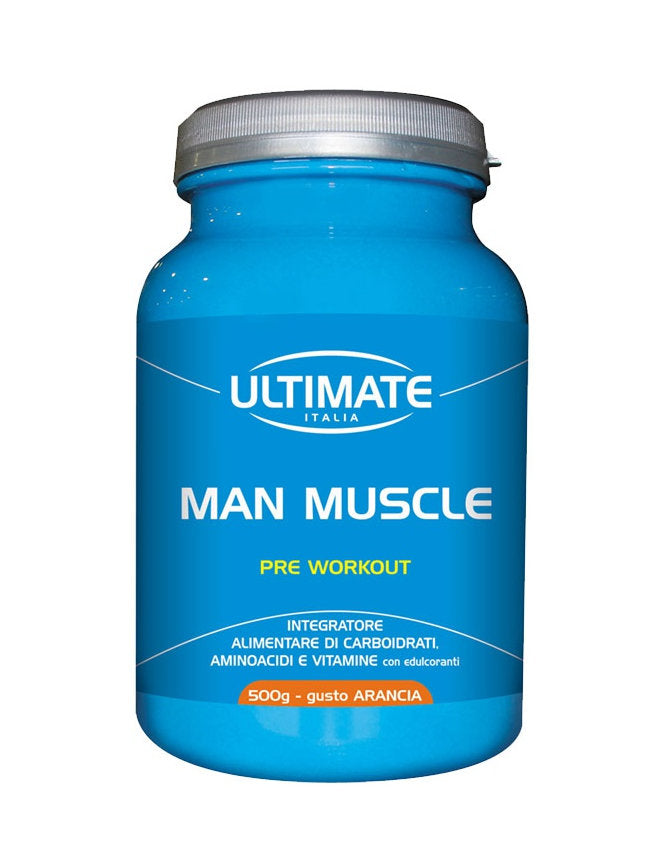 Ultimate Italia Man Muscle Pre Workout 500 Grammi Gusto Arancia