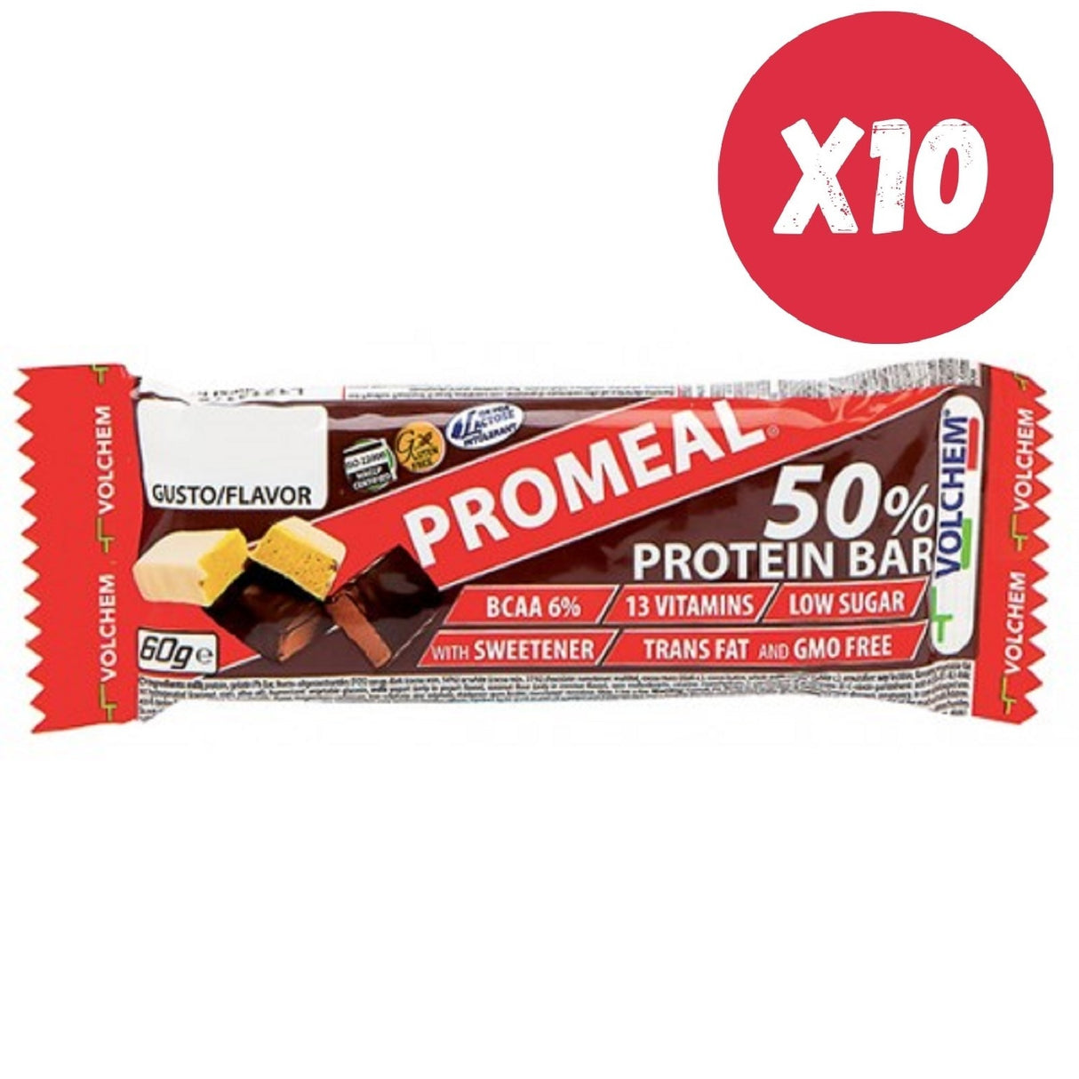 VOLCHEM PROMEAL 50% PROTEIN 10 BARRETTE DA 60 GRAMMI
