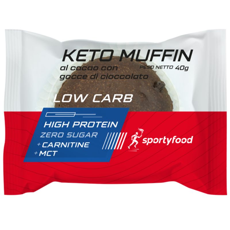 Sportyfood Keto Muffin Al Cacao Con Gocce Di Cioccolato 40 Grammi