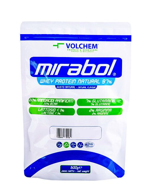 VOLCHEM MIRABOL WHEY PROTEIN NATURAL 97% 500 GRAMMI