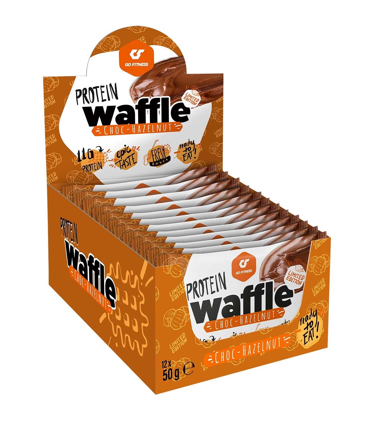 Go Fitness Protein Waffle 50 Grammi Gusto Ciocco Nocciola