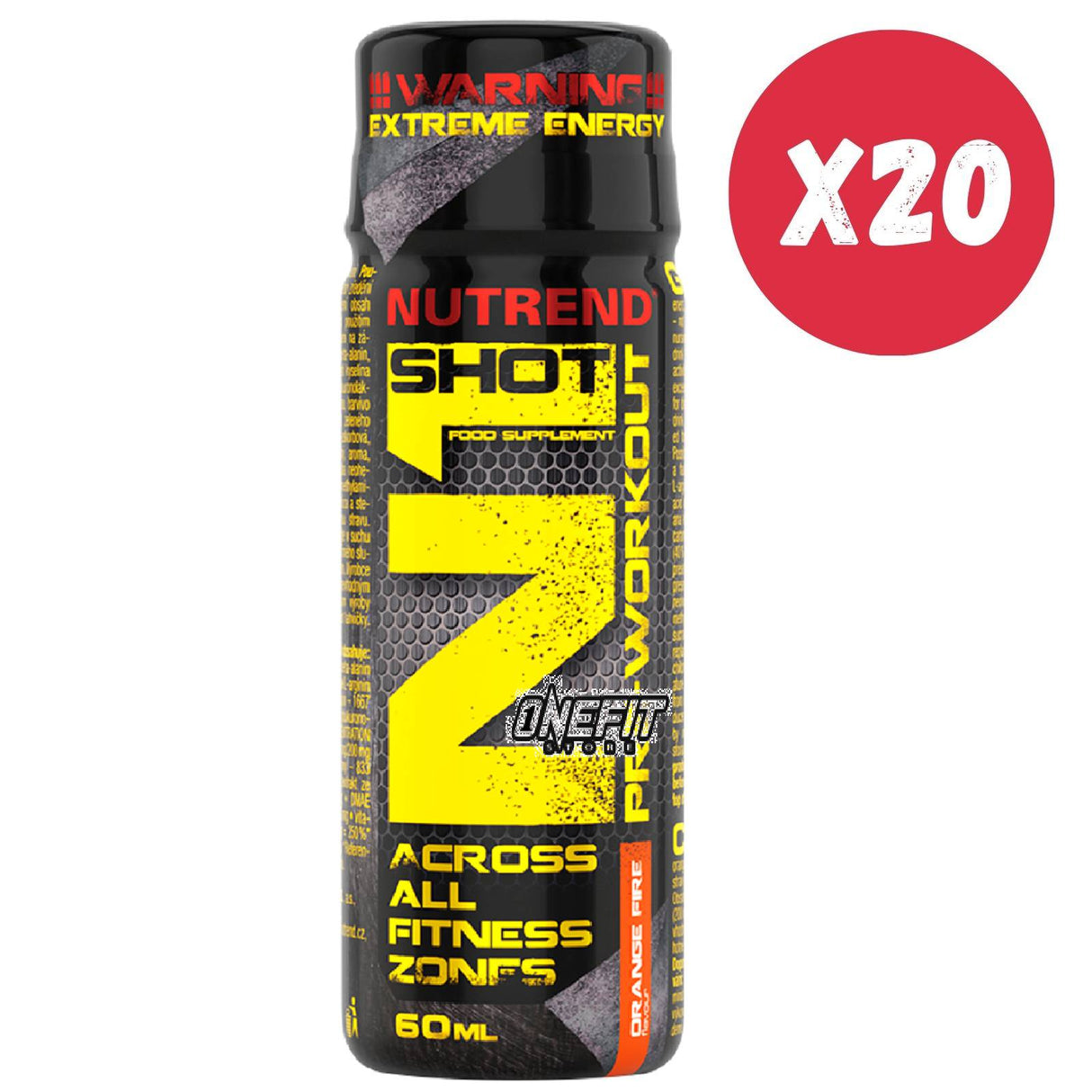 NUTREND N1 SHOT PRE-WORKOUT 20 FIALE DA 60 ML GUSTO ARANCIA