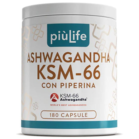 +Life Ashwagandha KSM - 66 con Piperina 180 Capsule