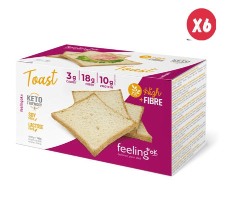 6X FEELING OK TOAST OPTIMIZE 4 CONFEZIONI DA 40 GRAMMI