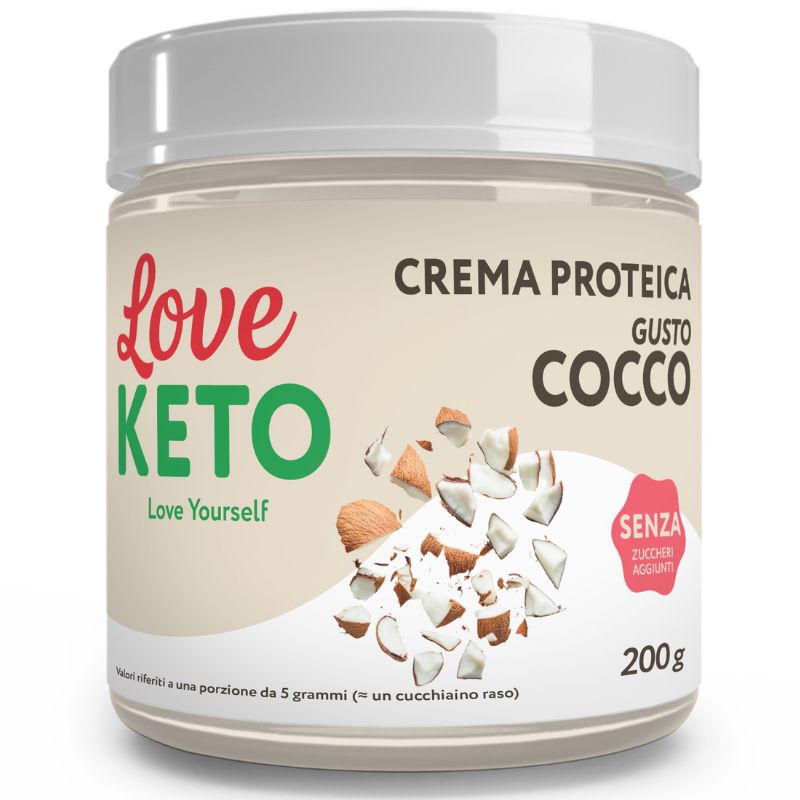 Love Keto Crema Proteica Gusto Cocco 200 Grammi