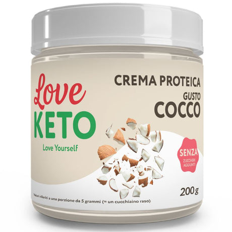 Love Keto Crema Proteica Gusto Cocco 200 Grammi