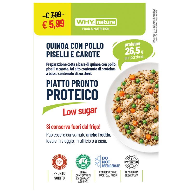 Why Nature Piatto Pronto Quinoa Con Pollo Piselli E Carote 280 Grammi