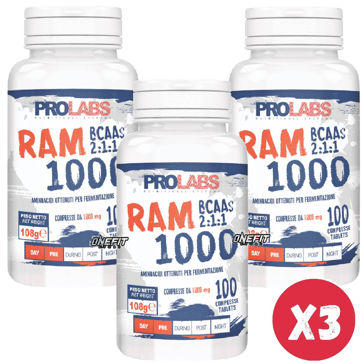 PROLABS RAM 1000 3 CONFEZIONI DA 100 COMPRESSE