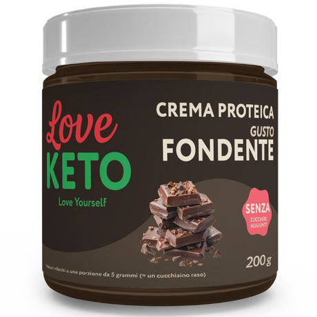 Love Keto Crema Proteica Gusto Fondente 200 Grammi