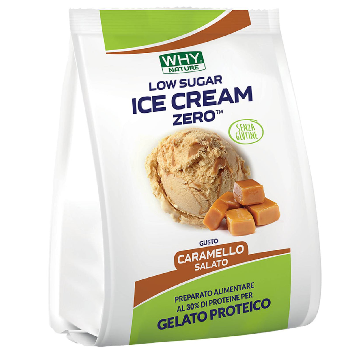 WHY NATURE LOW SUGAR ICE CREAM ZERO CARAMELLO SALATO 200 GRAMMI