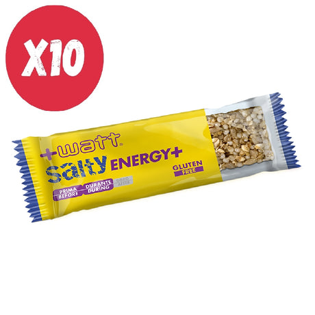 +WATT SALTY ENERGY + BOX DA 10 BARRETTE ENERGETICHE SALATE CON FIOCCHI D’AVENA E RISO. GLUTEN FREE