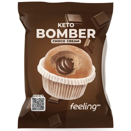 Feeling Ok Keto Bomber Ripieno Alla Crema Di Cioccolato 50 Grammi
