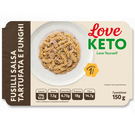 Love Keto Fusilli Proteici Salsa Tartufata E Funghi 150 Grammi