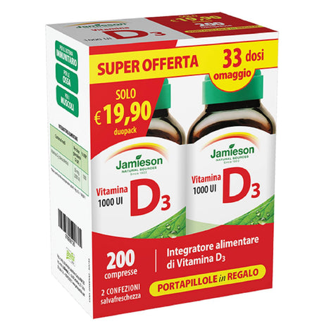 JAMIESON DUO PACK VITAMINA D1000 - 200 COMPRESSE