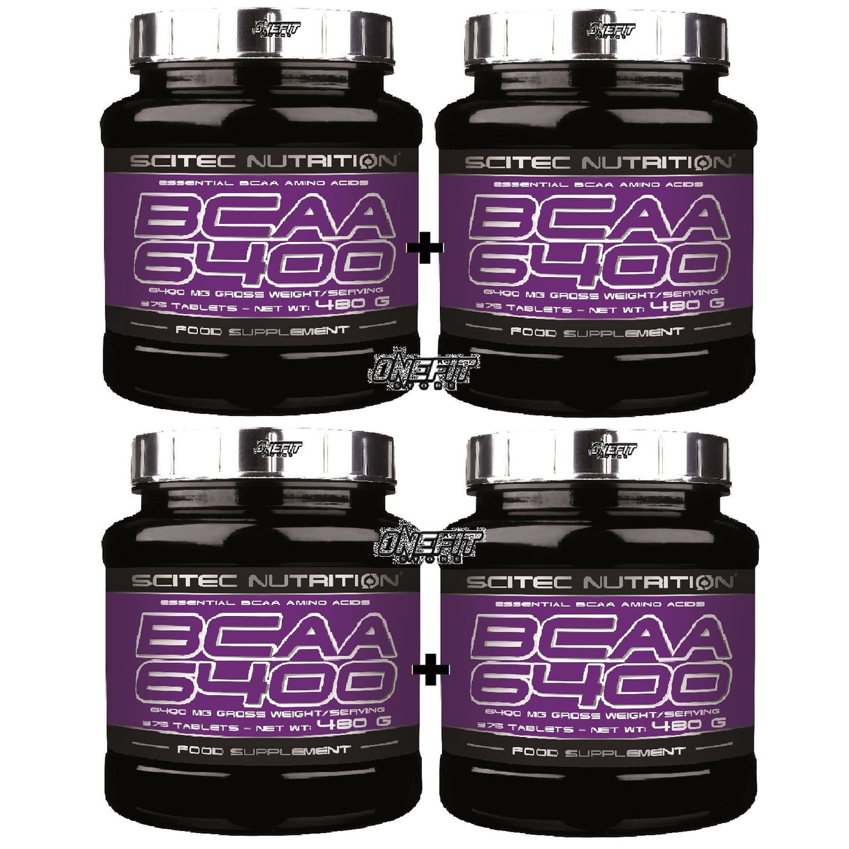 4X Scitec Nutrition BCAA 6400 Aminoacidi Ramificati 375 compresse da 1 grammo