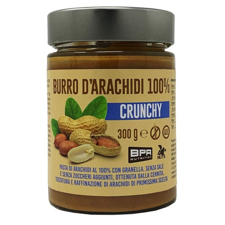 BPR NUTRITION BURRO D'ARACHIDI 100% CRUNCHY 300 GRAMMI