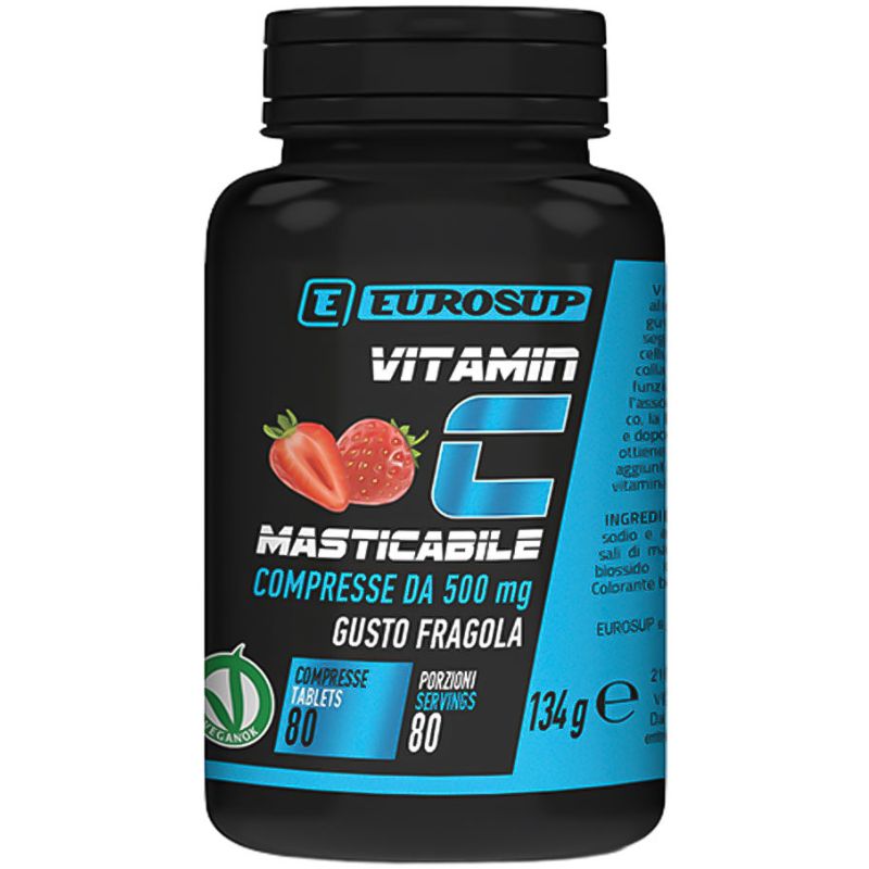 Eurosup Vitamin C Masticabile Gusto Fragola 80 Compresse