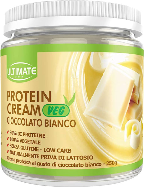 Ultimate Italia Protein Cream Vegan 250 Grammi Gusto Cioccolato Bianco