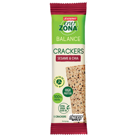 ENERZONA CRACKERS 40-30-30 - 1 MINIPACK DA 25 GRAMMI SESAMO E SEMI DI CHIA