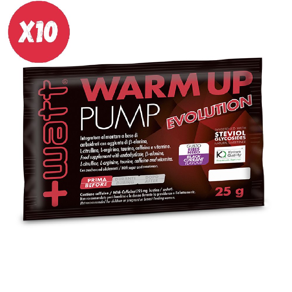 +WATT WARM UP PUMP 10 BUSTINE DA 25 GRAMMI GUSTO RIBES NERO