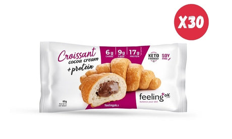 30 X FEELING OK CROISSANT START RIPIENO AL CACAO DA 65 GRAMMI.