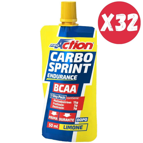 PROACTION CARBO SPRINT BCAA 32 PEZZI DA 50 ML GUSTO LIMONE