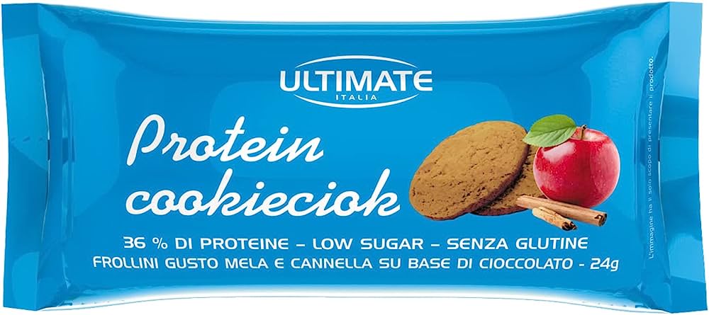 Ultimate Italia Protein Cookieciok 24 Grammi Gusto Mela Cannella