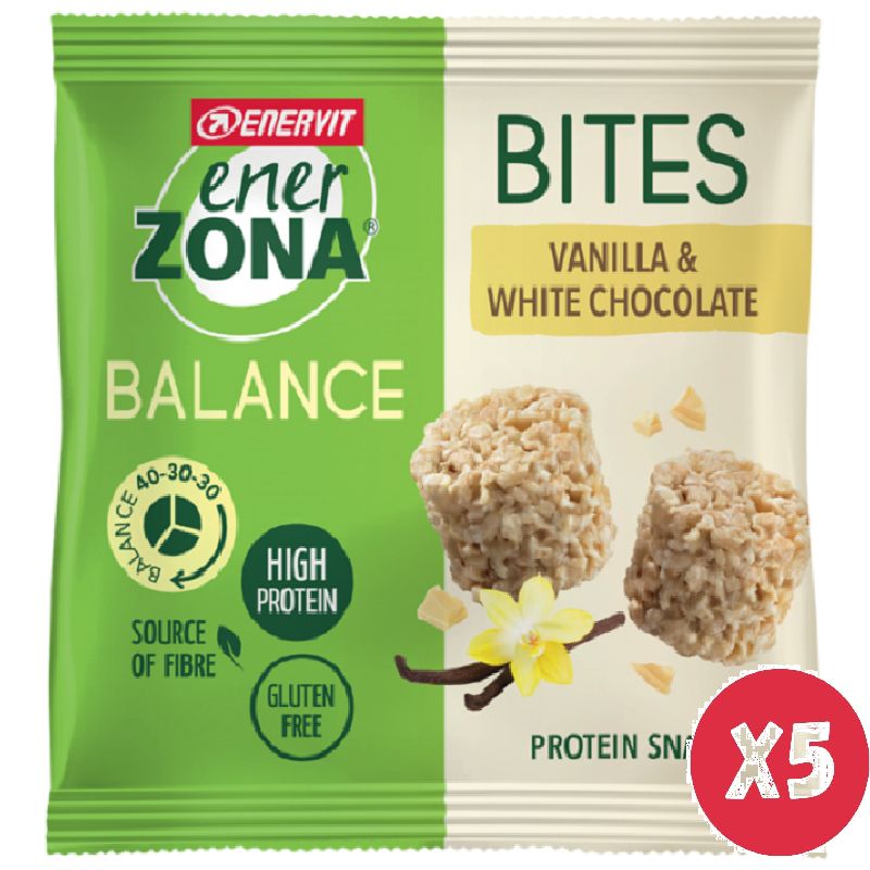 ENERZONA BITES VANIGLIA E CIOCCOLATO BIANCO 5 MINIPACK 24g