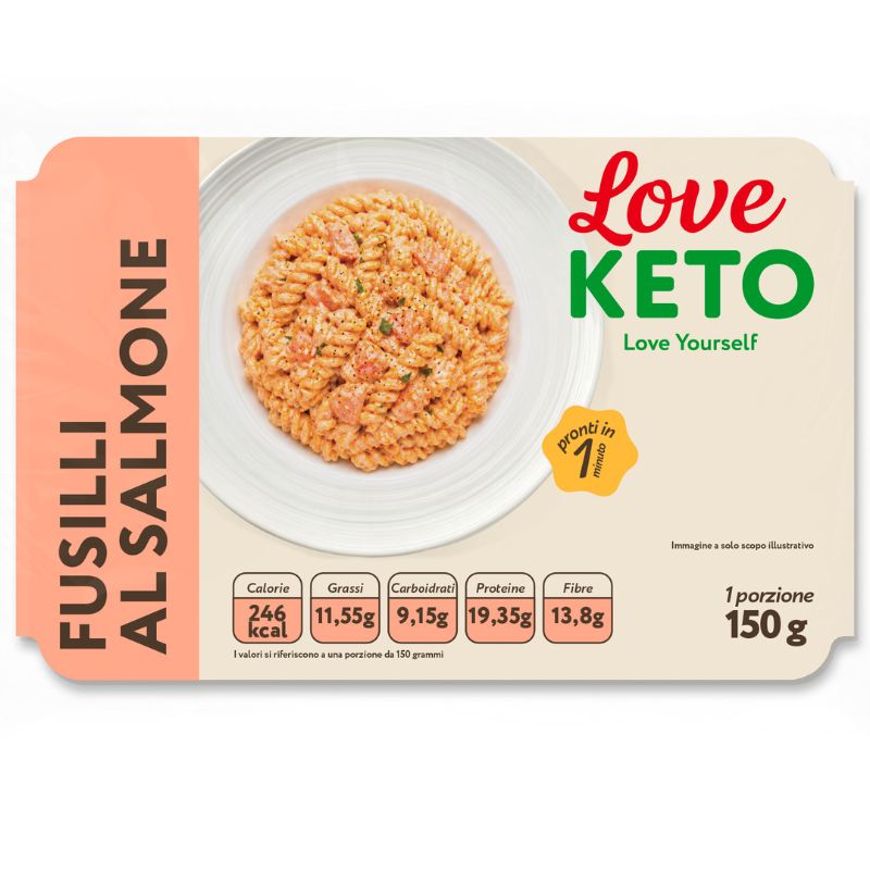 Love Keto Fusilli Proteici Al Salmone 150 Grammi