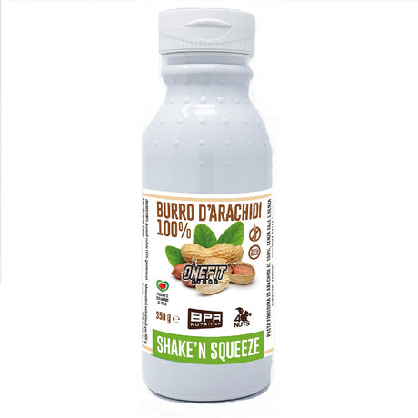 BPR NUTRITION BURRO D'ARACHIDI 100% SHAKE 'N SQUEEZE 350 GRAMMI