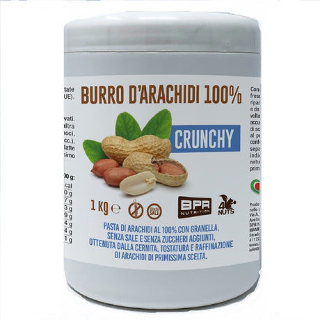 BPR NUTRITION BURRO D'ARACHIDI 100% CRUNCHY 1 KG