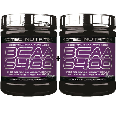 2X Scitec Nutrition BCAA 6400 Aminoacidi Ramificati 125 compresse da 1 grammo