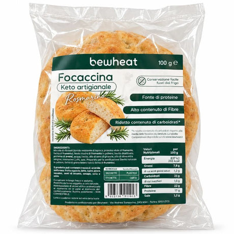 Bewheat Focaccina Keto Al Rosmarino 100 Grammi