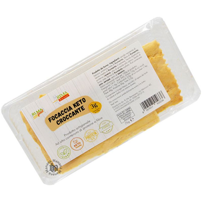 Rima Benessere Focaccia Keto Croccante 75 Grammi
