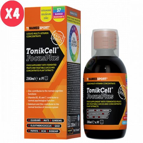 4 X NAMED SPORT TONIKCELL FOCUSPLUS 280 ML