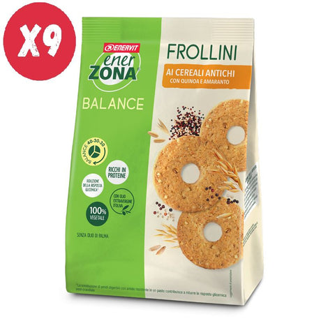 ENERZONA FROLLINI 40-30-30 - 9 CONFEZIONI DA 250 GRAMMI GUSTO CEREALI ANTICHI