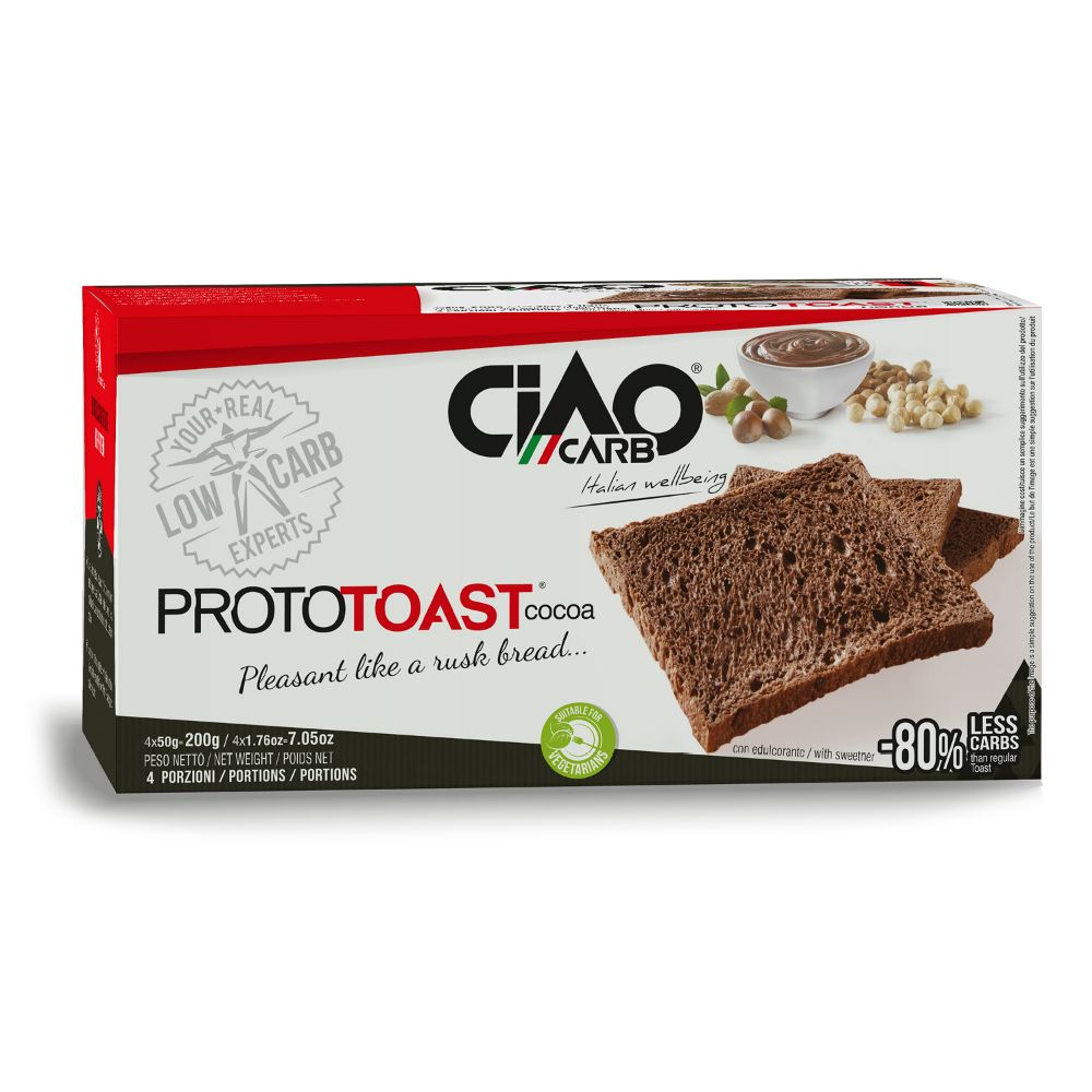 Ciaocarb Stage 1 Prototoast Cacao 4 Confezioni Da 50 Grammi