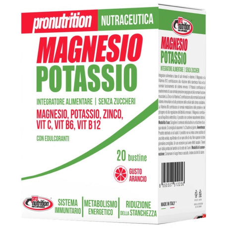 Pronutrition Magnesio Potassio 20 Bustine Da 5,6 Grammi Gusto Arancio