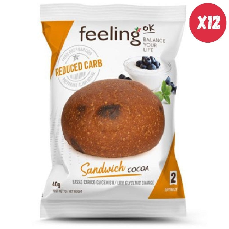 FEELING OK SANDWICH CACAO OPTIMIZE 12 PEZZI DA 40 GRAMMI