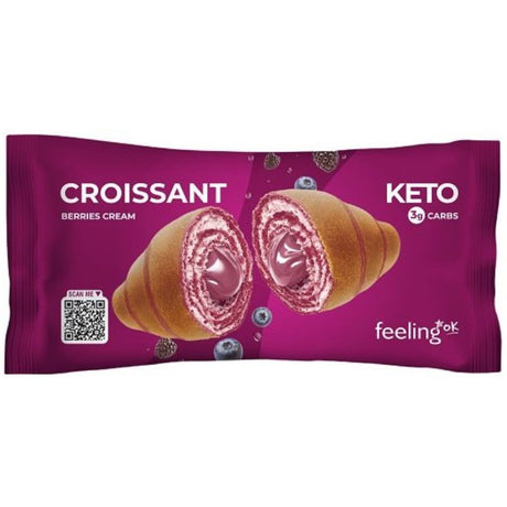 Feeling Ok Croissant Ripieno +Protein Di Crema Ai Frutti Di Bosco 50 Grammi
