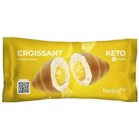 Feeling Ok Croissant Ripieno +Protein Di Crema Pasticcera 50 Grammi