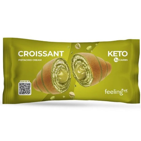 Feeling Ok Croissant Ripieno +Protein Di Crema Al Pistacchio 50 Grammi