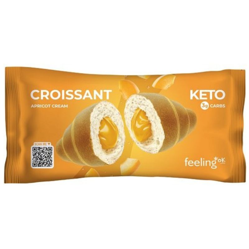 Feeling Ok Croissant +Protein Ripieno Di Crema All'Albicocca 50 Grammi