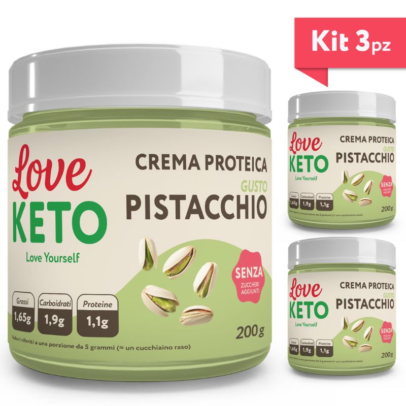 Love Keto Crema Proteica Gusto Pistacchio 200 Grammi