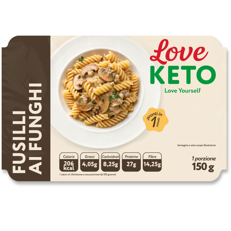 Love Keto Fusilli Proteici Ai Funghi 150 Grammi