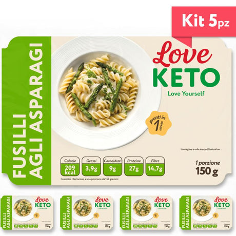 Love Keto Fusilli Proteici Agli Asparagi 150 Grammi